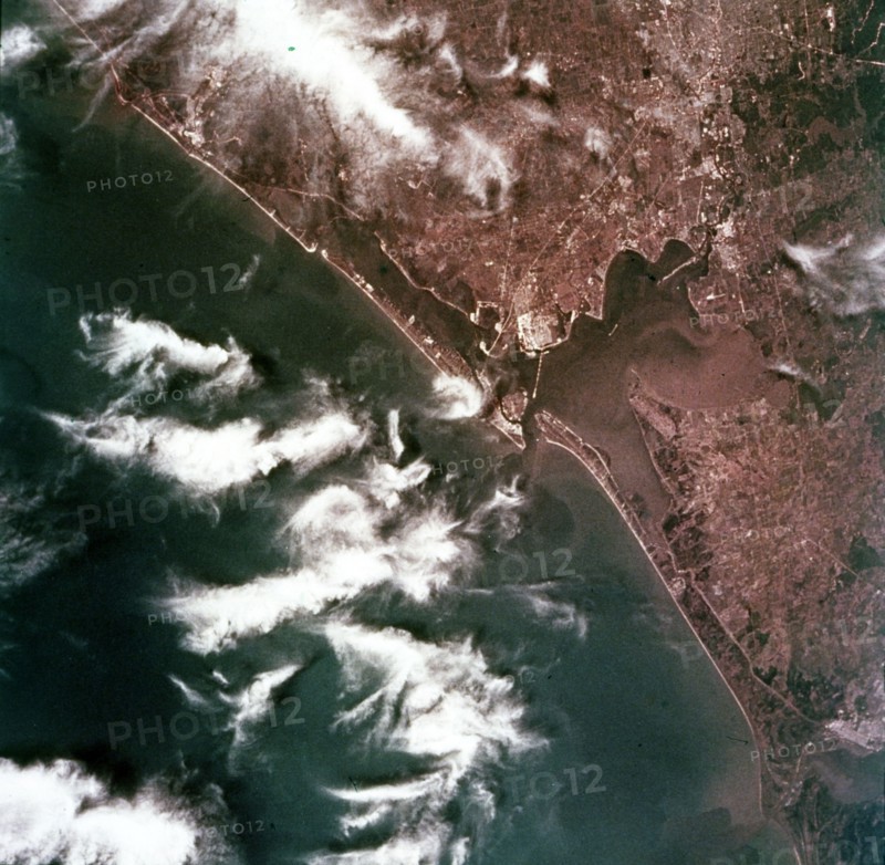Earth from space - coast of the USA from the Gulf of Mexico, c1980s. Creator: NASA.