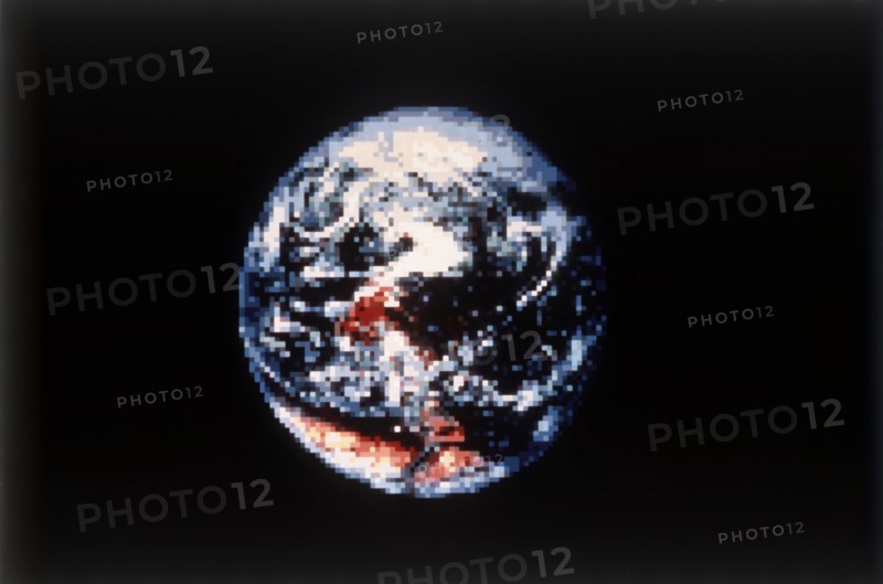 Pixellated Earth from space, c1980s.  Creator: NASA.
