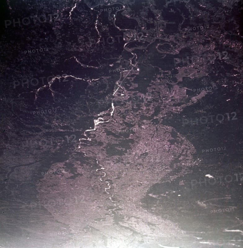 Earth from space - the Mississippi River in Louisiana, USA, c1980s.  Creator: NASA.