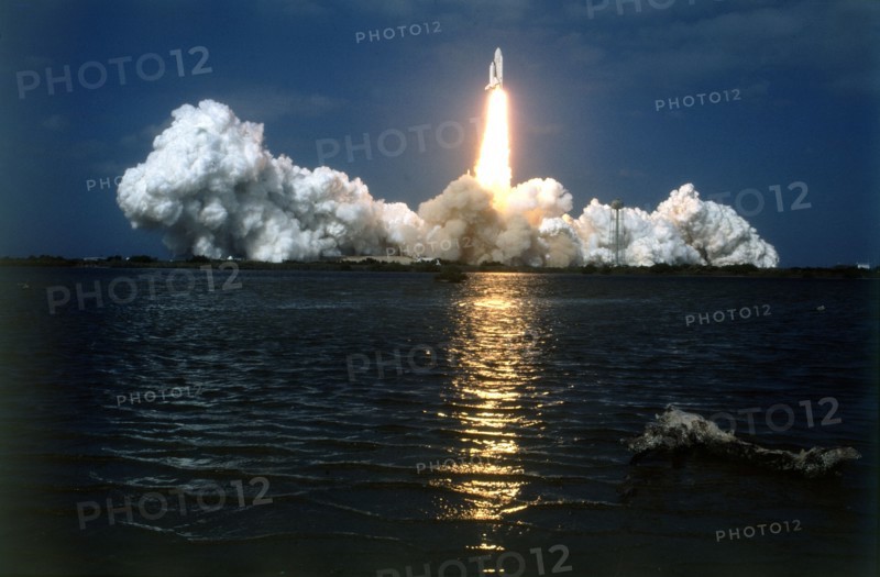 Space Shuttle 'Columbia' lifting off, Kennedy Space Center, Merritt Island, Florida, USA, 1980s. Creator: NASA.
