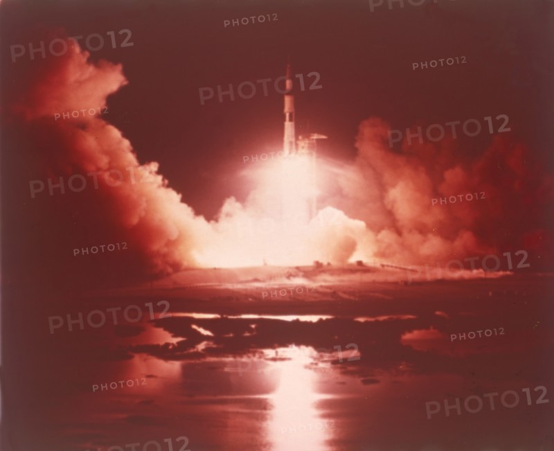 Rocket lifting off, Kennedy Space Center, Merritt Island, Florida, USA. Creator: NASA.