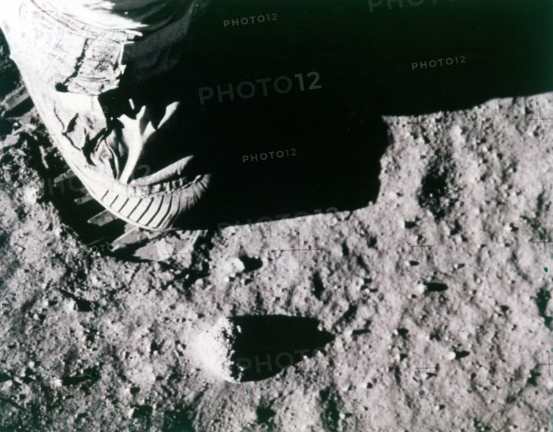 Buzz Aldrin's footprint on the Moon, Apollo 11 mission, July 1969.  Creator: Buzz Aldrin.