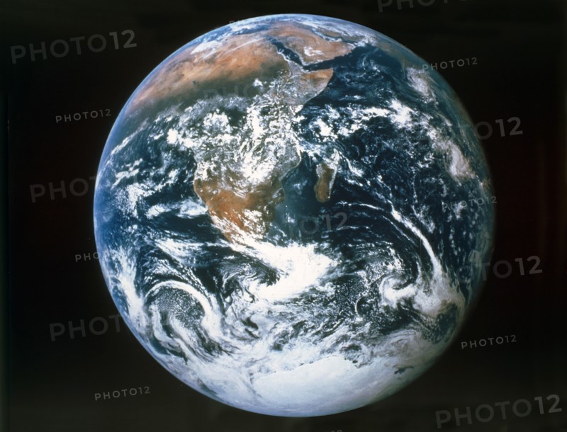 Earth from the Meditteranean sea to Antarctica, viewed from Apollo 17, December 1972. Creator: NASA.