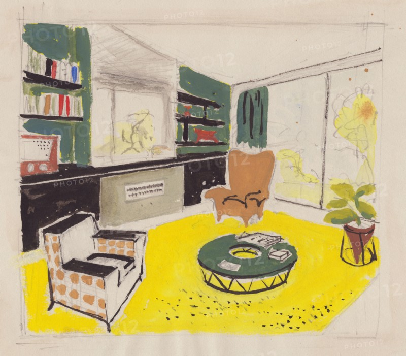 Interior design, 1951. Creator: Shirley Markham.