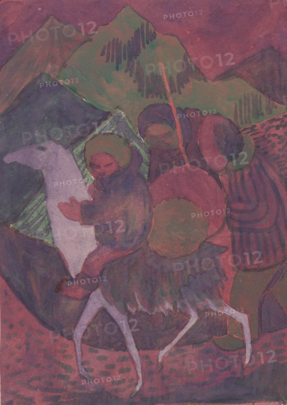 Figure on a horse, c1950. Creator: Shirley Markham.