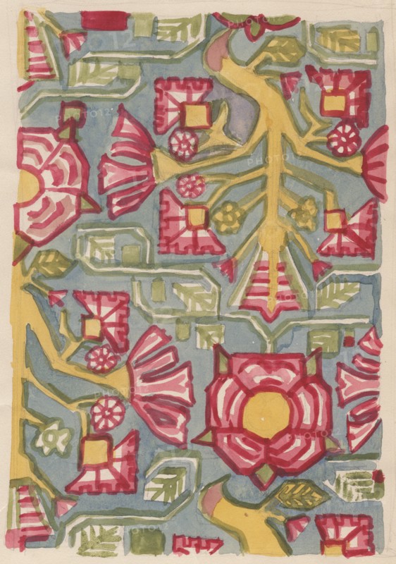 Floral design, c1950. Creator: Shirley Markham.