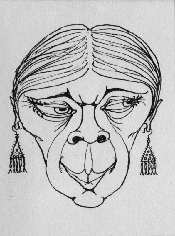 Grotesque face, 1952. Creator: Shirley Markham.