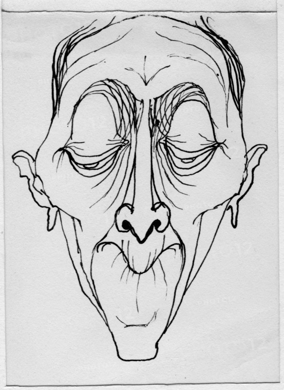 Grotesque face, 1952. Creator: Shirley Markham.