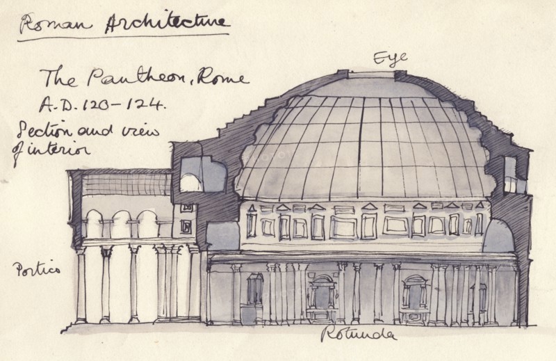 The Pantheon, Rome, Italy, 1951. Creator: Shirley Markham.