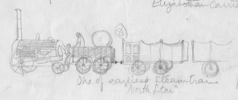 'North Star', one of the earliest steam trains, c1950.  Creator: Shirley Markham.