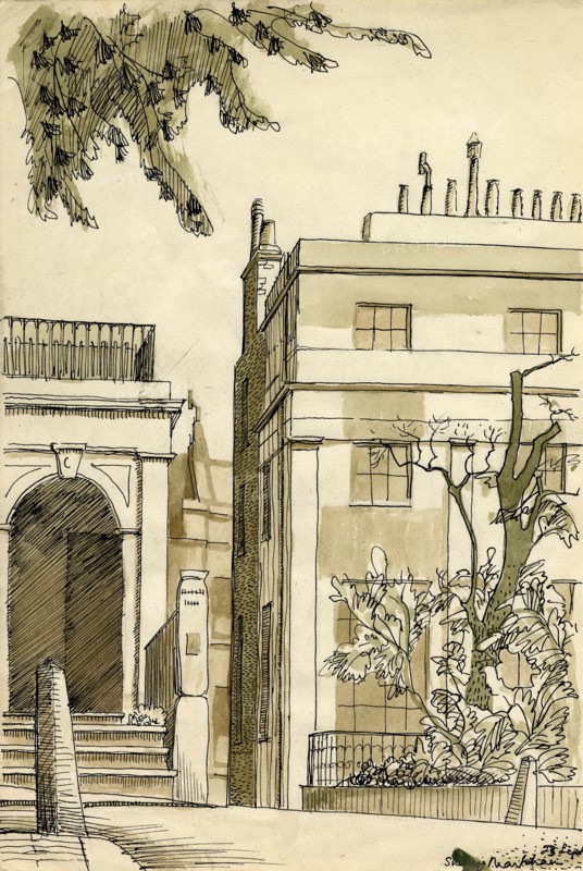 Georgian houses, London, c1950. Creator: Shirley Markham.