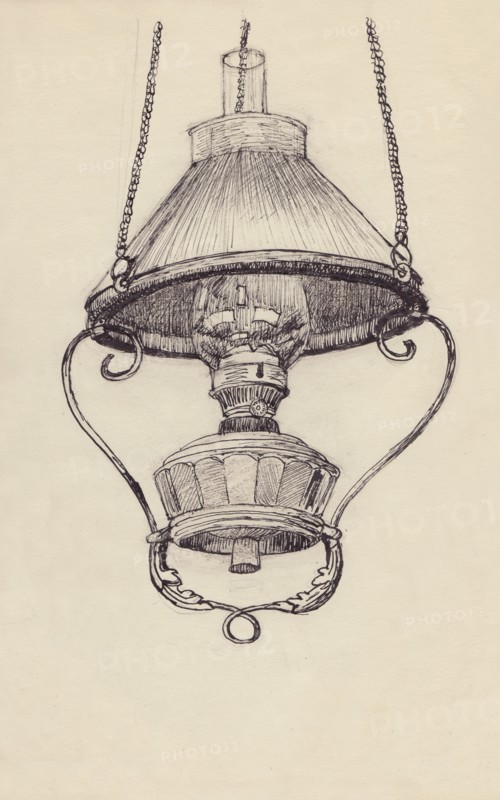 Paraffin lamp, c1950. Creator: Shirley Markham.