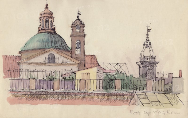 'Roof-top view, Rome, c1950. Creator: Shirley Markham.