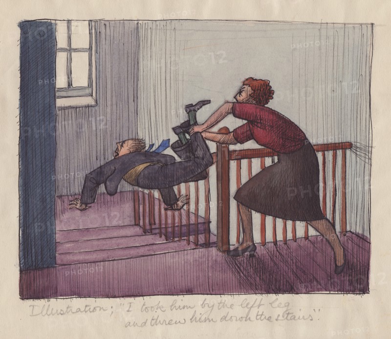 'I took him by the left leg and threw him down the stairs', 1952. Creator: Shirley Markham.