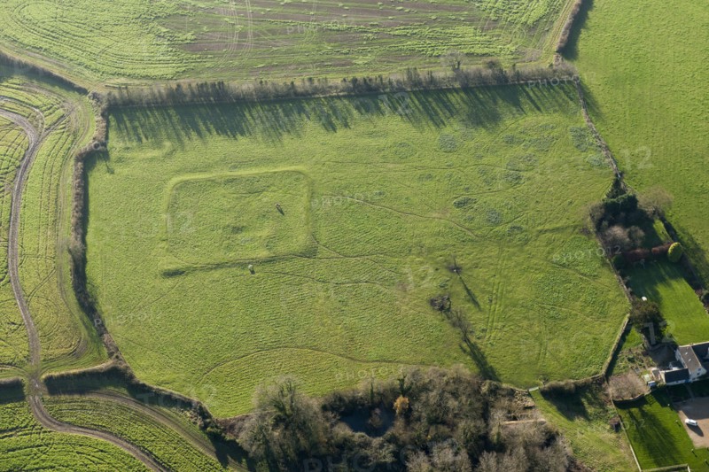 Moated site, associated ponds and earthworks, Gloucestershire, 2014