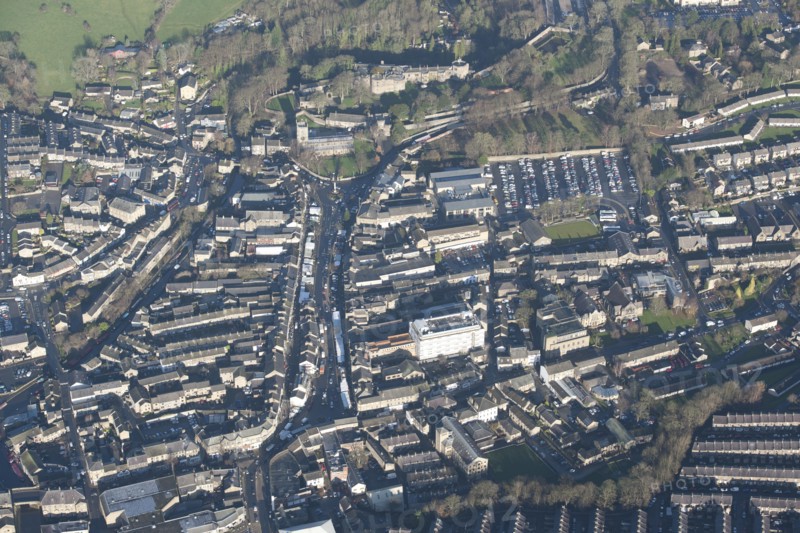 Town centre on market day, Skipton, North Yorkshire, 2014