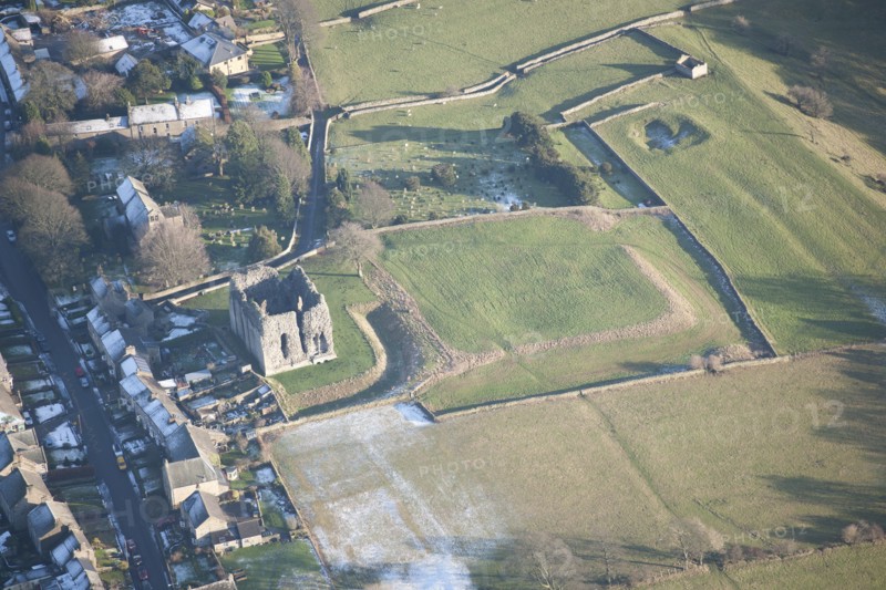 Site of Lavatrae Roman Fort and the ruins of Bowes Castle, County Durham, 2014