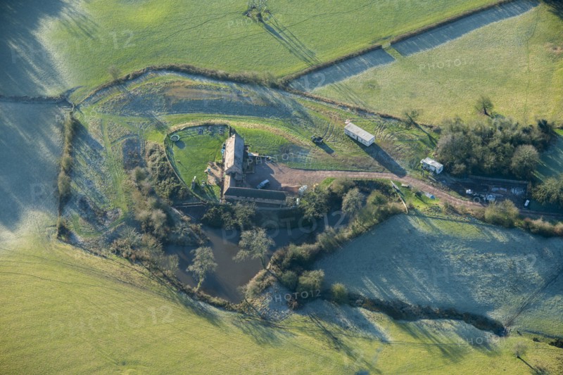 Moated site at Church Farm, Morton Bagot, Warwickshire, 2014