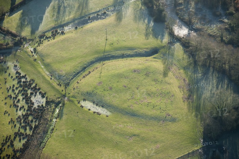 Earthwork remains of a ringwork castle, Aston Cantlow, Warwickshire, 2014