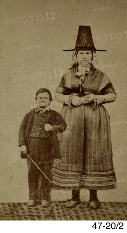 John Harris of Dihewyd, Ceredigion with his wife Margaret, c1860.
