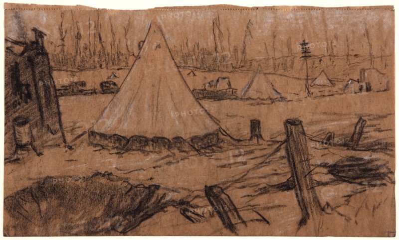 A Group of Tents, c1914.