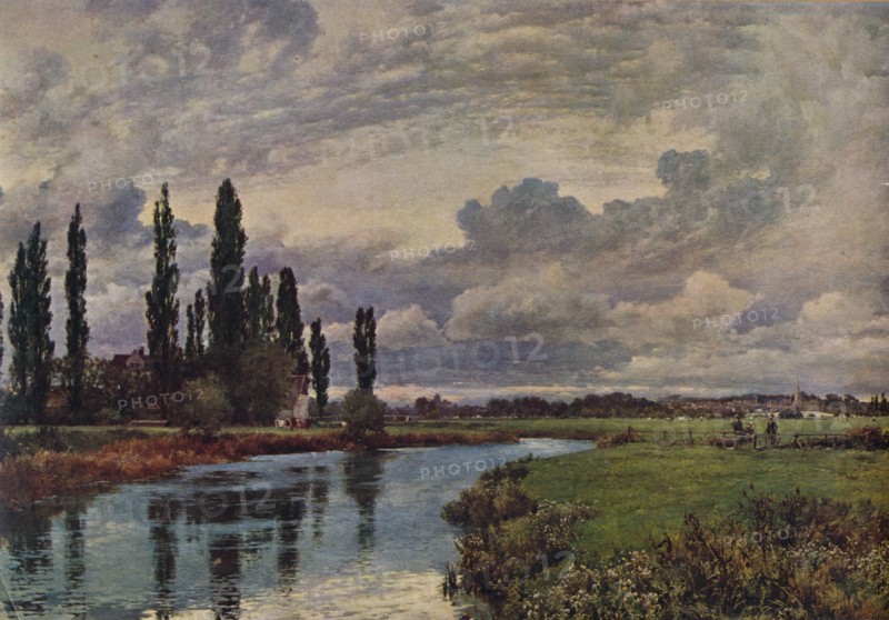 Poplars in the Thames Valley', late 19th century, (1935).