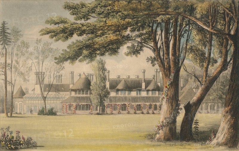 His Majesty's Cottage, as seen from the Lawn', 1823.