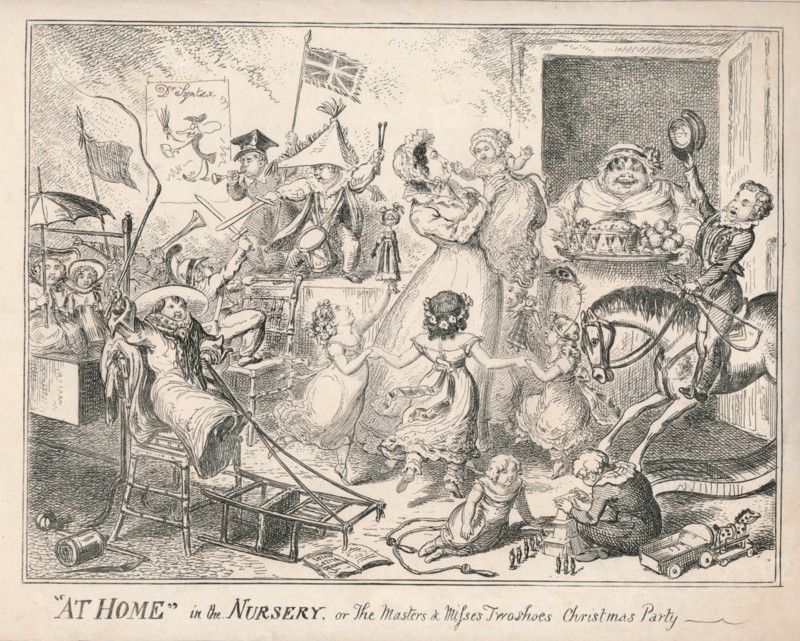 "At Home" in the Nursery, or The Masters and Misses Two Shoes Christmas Party', 1835.