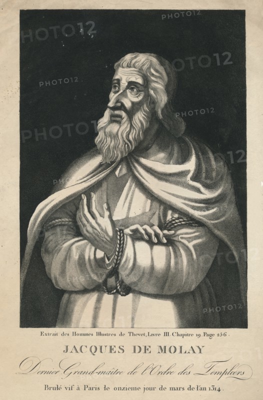 Jacques De Molay, Dernier Grand-maître de l'Ordre des Templiers', (late 18th-early 19th century). s