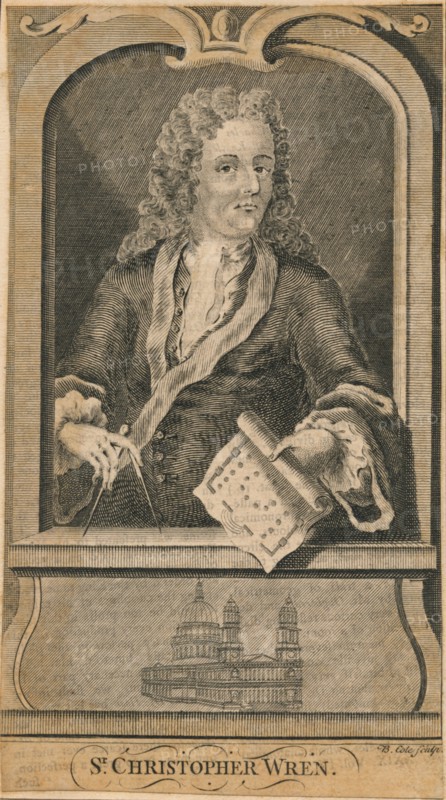 Sir Christopher Wren', (mid 18th century).