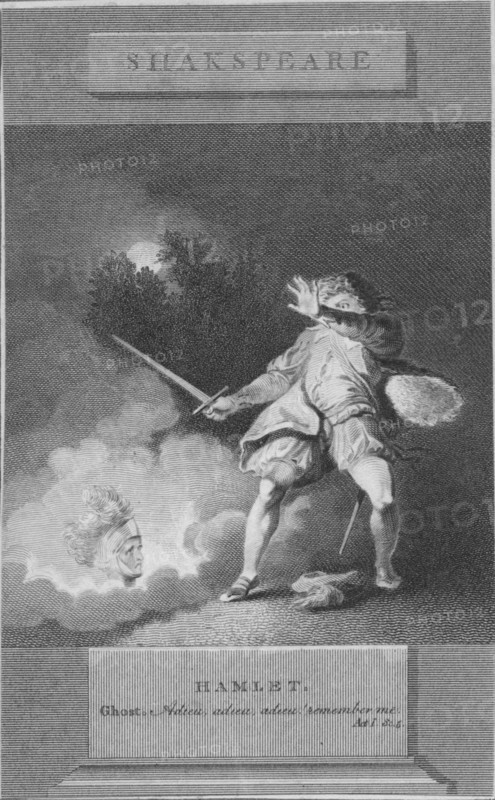 Scene from "Hamlet", 19th century.