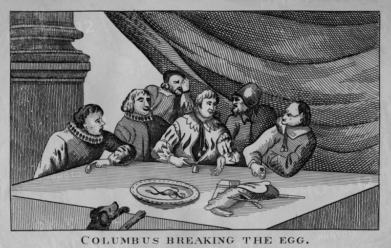 Columbus Breaking The Egg', c1815.