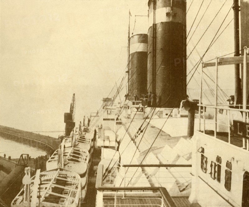 Boat Deck of the "Leviathan".', c1930.