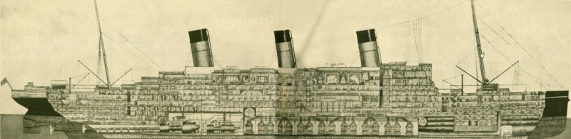 The Majestic (56,551 Tons) Shown in Section', c1930.