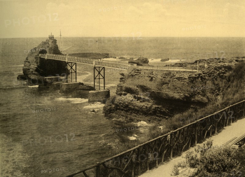 Biarritz - Le Rocher de la Vierge, c1930.