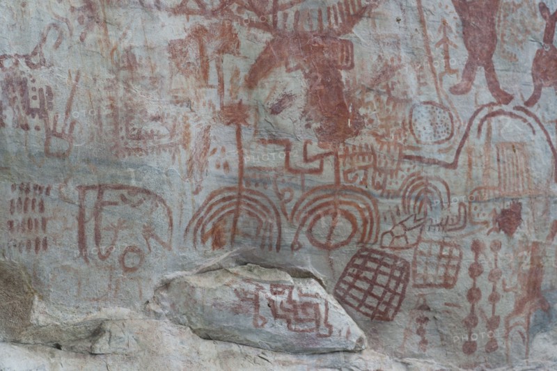 Pictography, Faical, San Ignacio, Cajamarca, Peru, 2015.