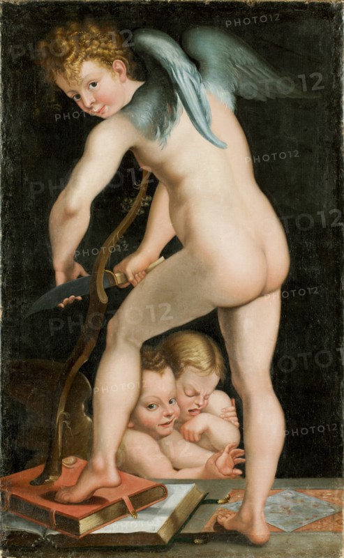 Bow-carving Cupid, Between 1534 und 1540.
