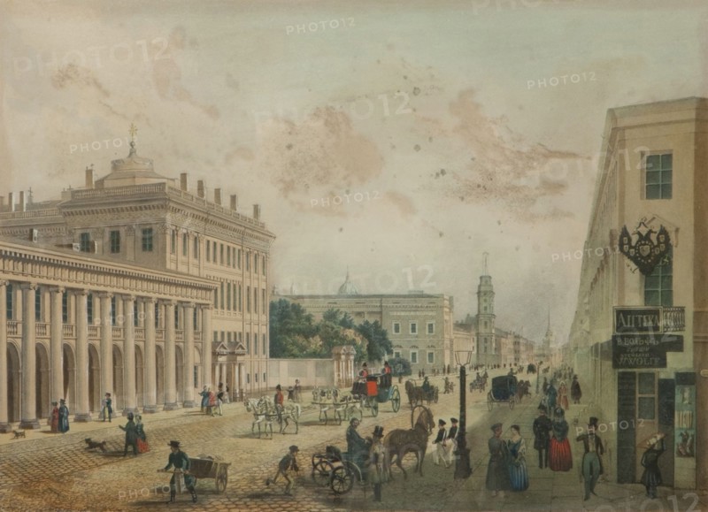 The Anichkov Palace in Saint Petersburg, End 1840s.