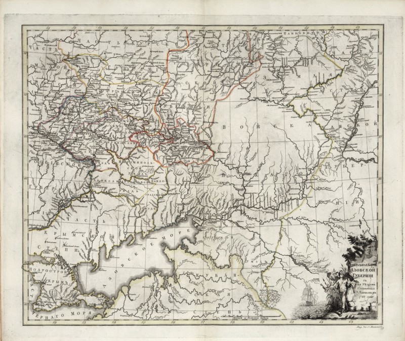 General Map of Azov Governorate, 1782.