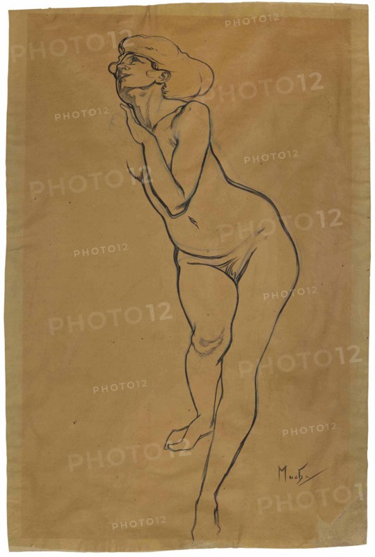Femme nue debout.