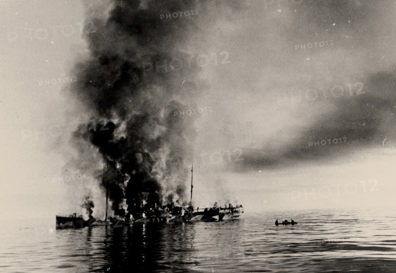 The sinking of icebreaker Alexander Sibiryakov by German cruiser Admiral Scheer on 25 August 1942.