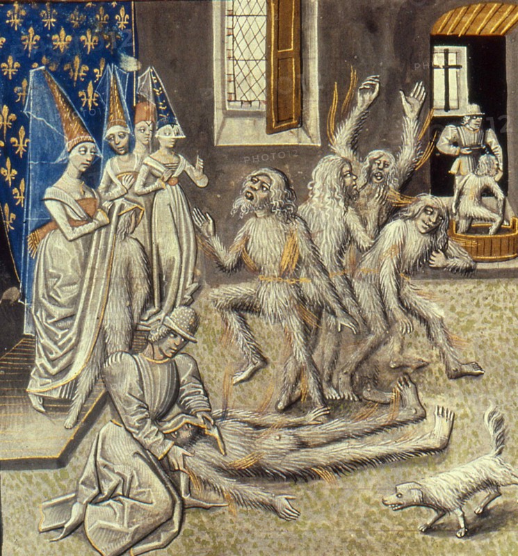 Bal des Ardents (Miniature from the Grandes Chroniques de France by Jean Froissart), 15th century.