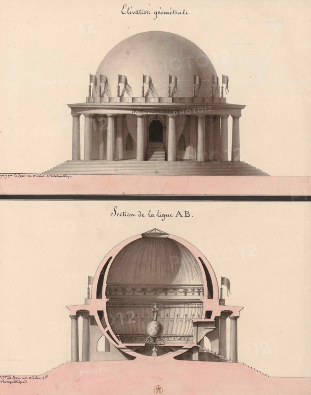 Élévation d'un temple à l'Égalité, pour le jardin du philosophe.