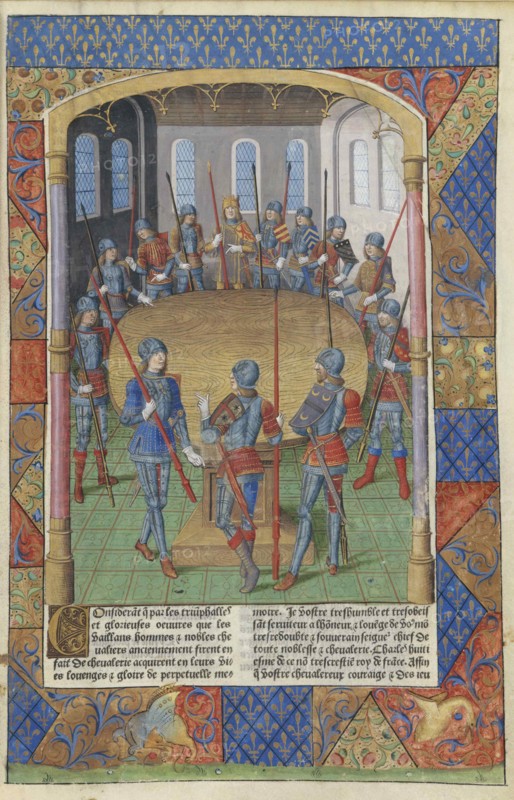 Lancelot du Lac. Le roi Arthur et les chevaliers de la Table ronde, 1494.