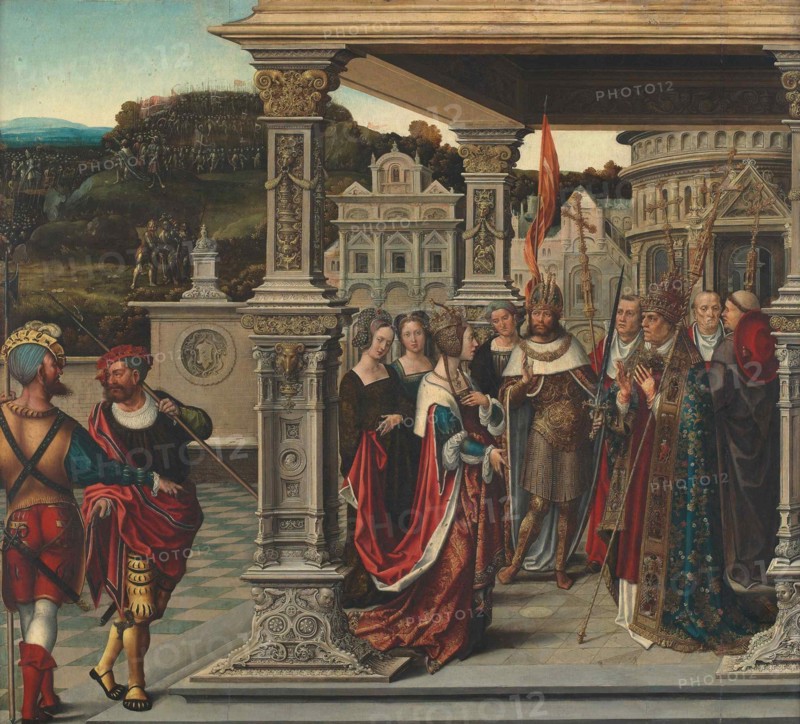 Saint Helena before the Pope in Rome, ca 1510-1520.