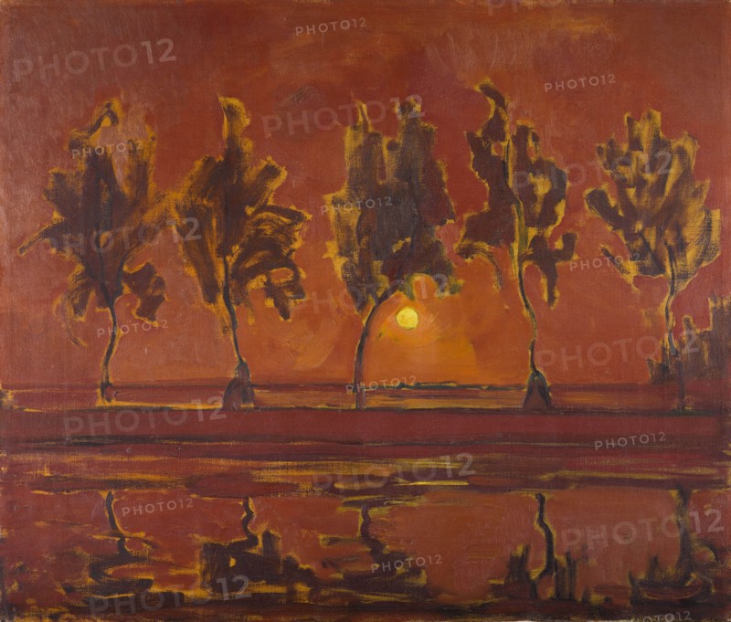 Trees on the Gein with moon rising, 1907.