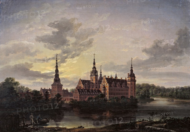 Frederiksborg Slot by moonlight, 1817.