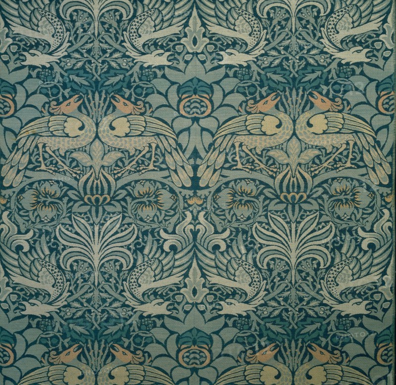 Decorative fabric, 1876-1890.