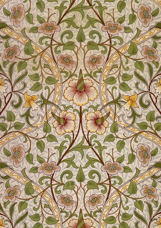 Decorative fabric, 1876-1890.