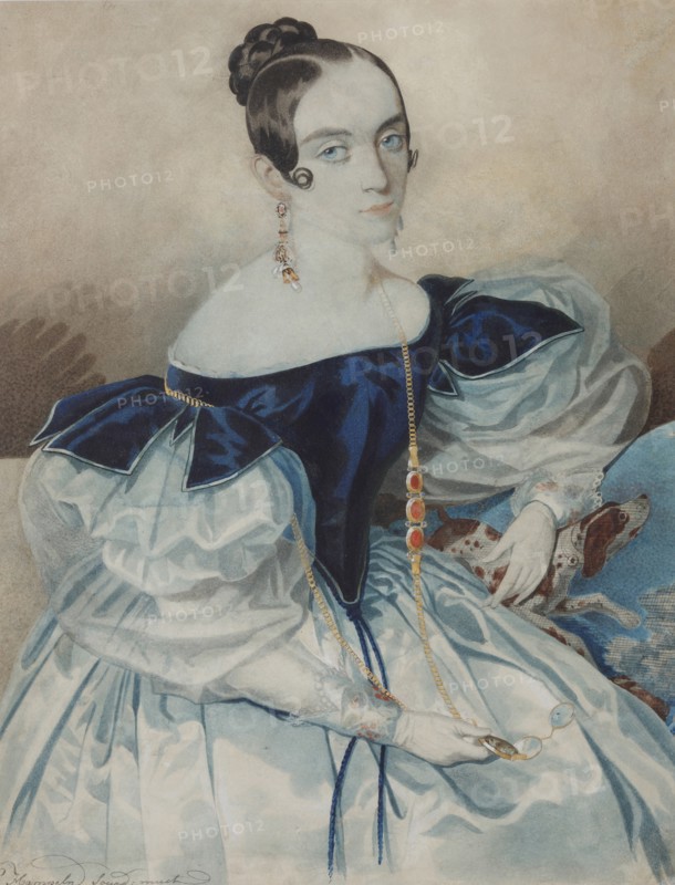 Portrait of a Lady with a Lorgnette, 1830s.